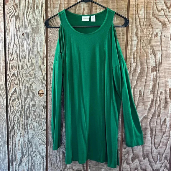 Open Shoulder Long Sleeve Top by Zynergy Sz 0 - Picture 2 of 4